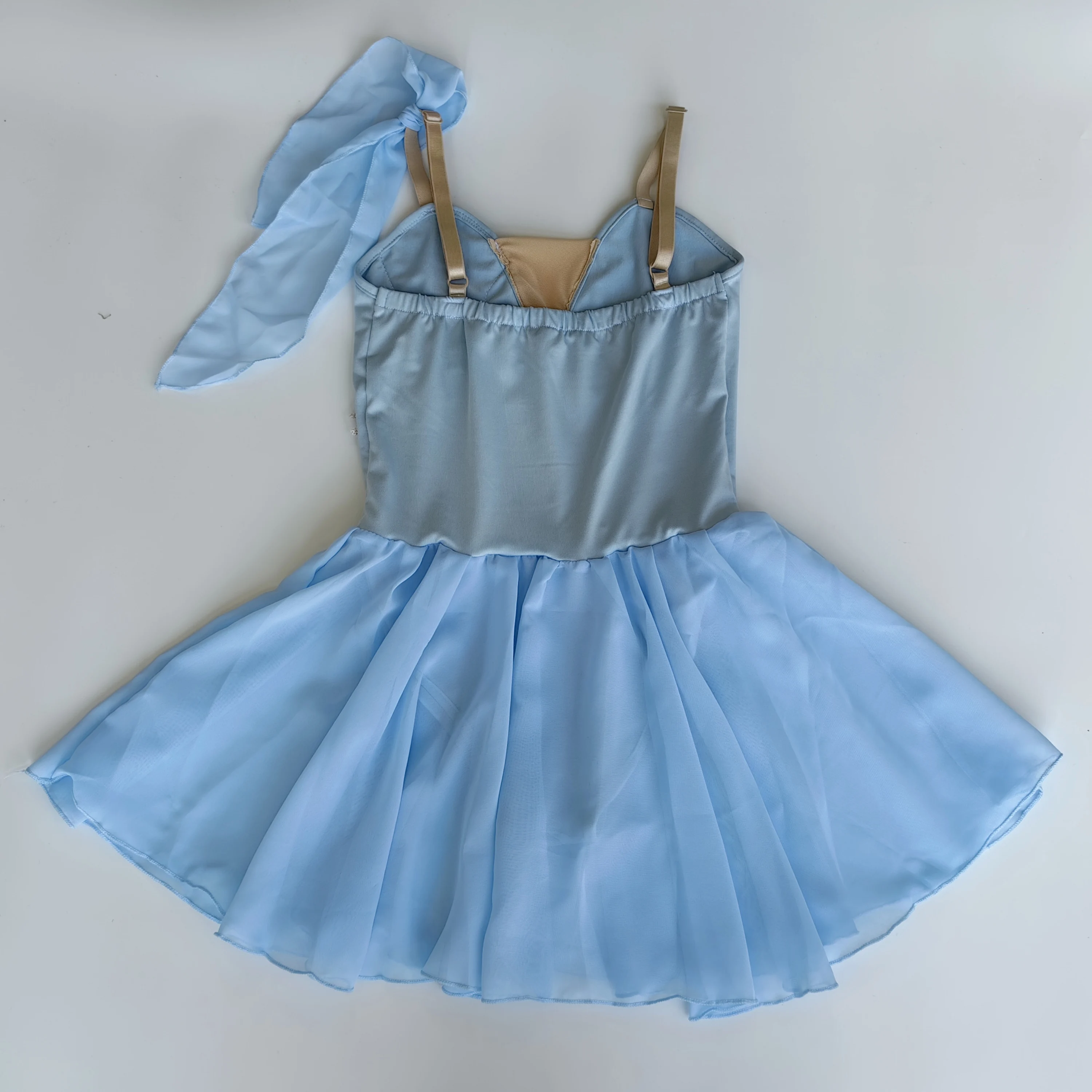 Himmelblaues Ballerina-Kleid für Kinder, Tanzkleidung, Chiffon-Ballettkleid für Mädchen, Kinder-Performance-Kleidung, zeitgenössische Ballettröcke