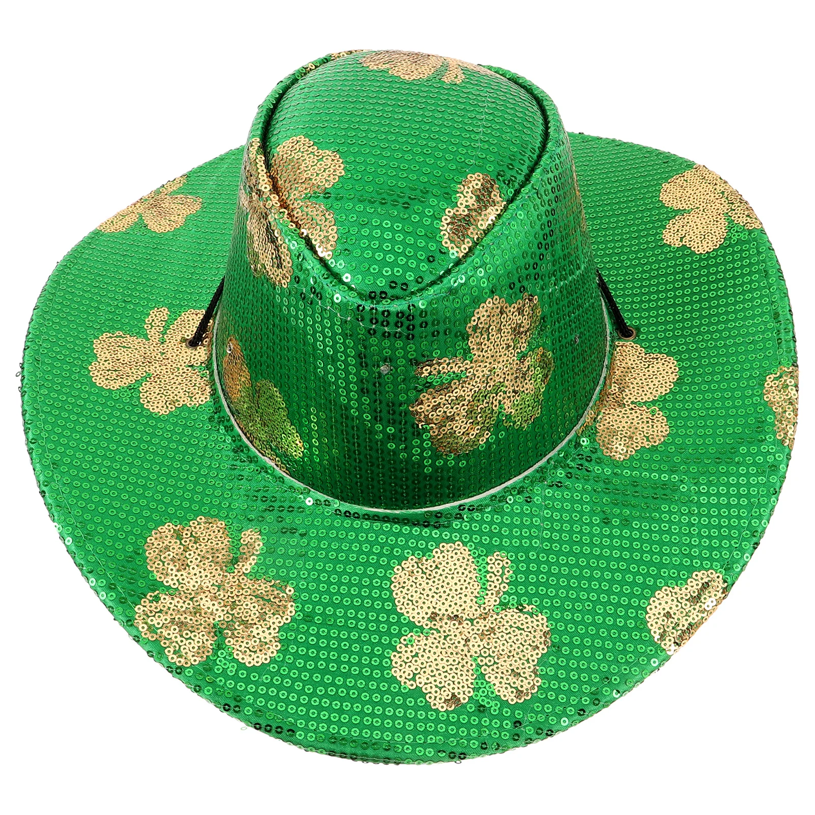 

Sequined LED Cowboy Hat for Women Men Patrick's Day Party Hat Glitter Cowgirl Outfit Accessories Decorated