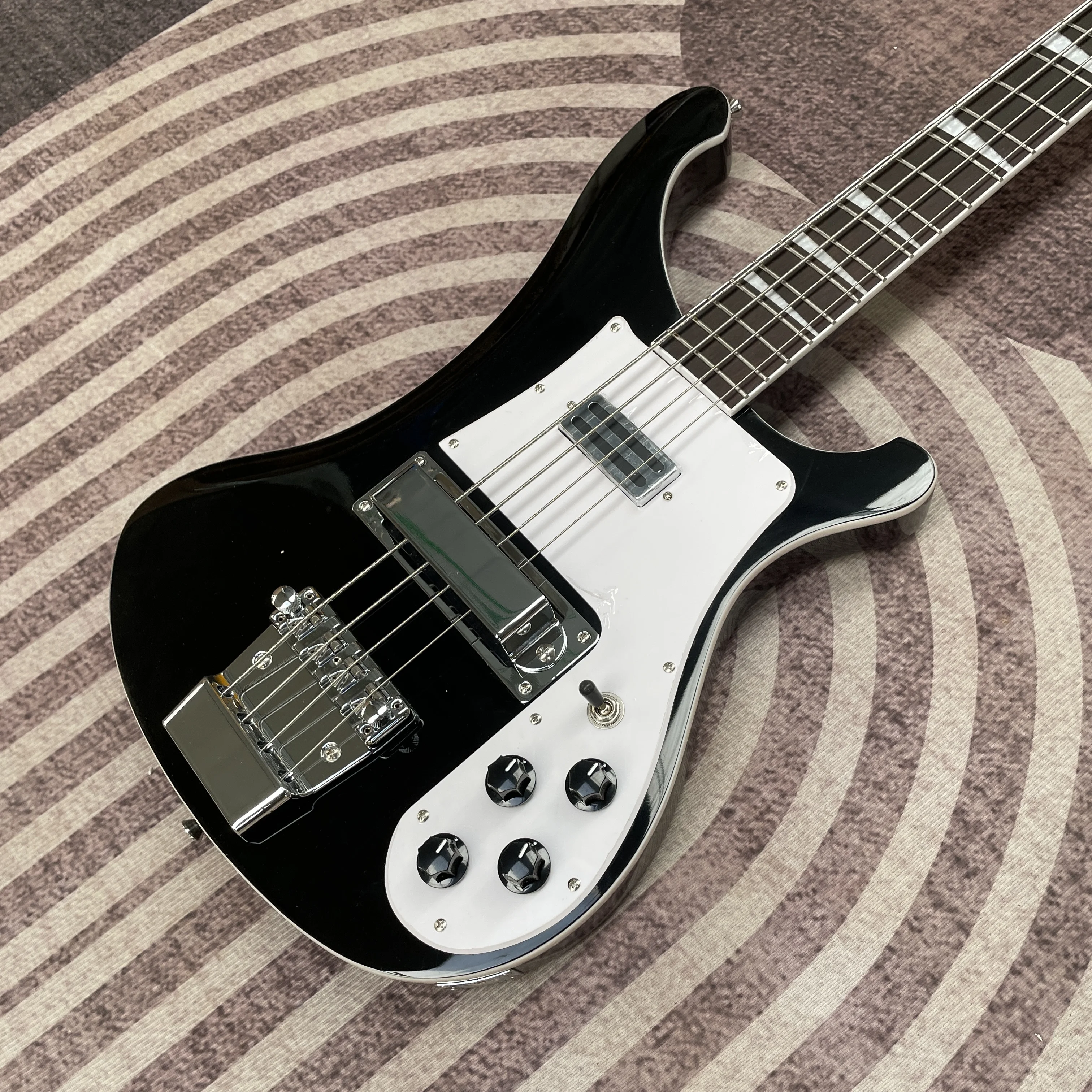 

Ric bac 4003 Bass Guitar Black Color Basswood Body Rosewood Fretboard 4 Strings Guitarra