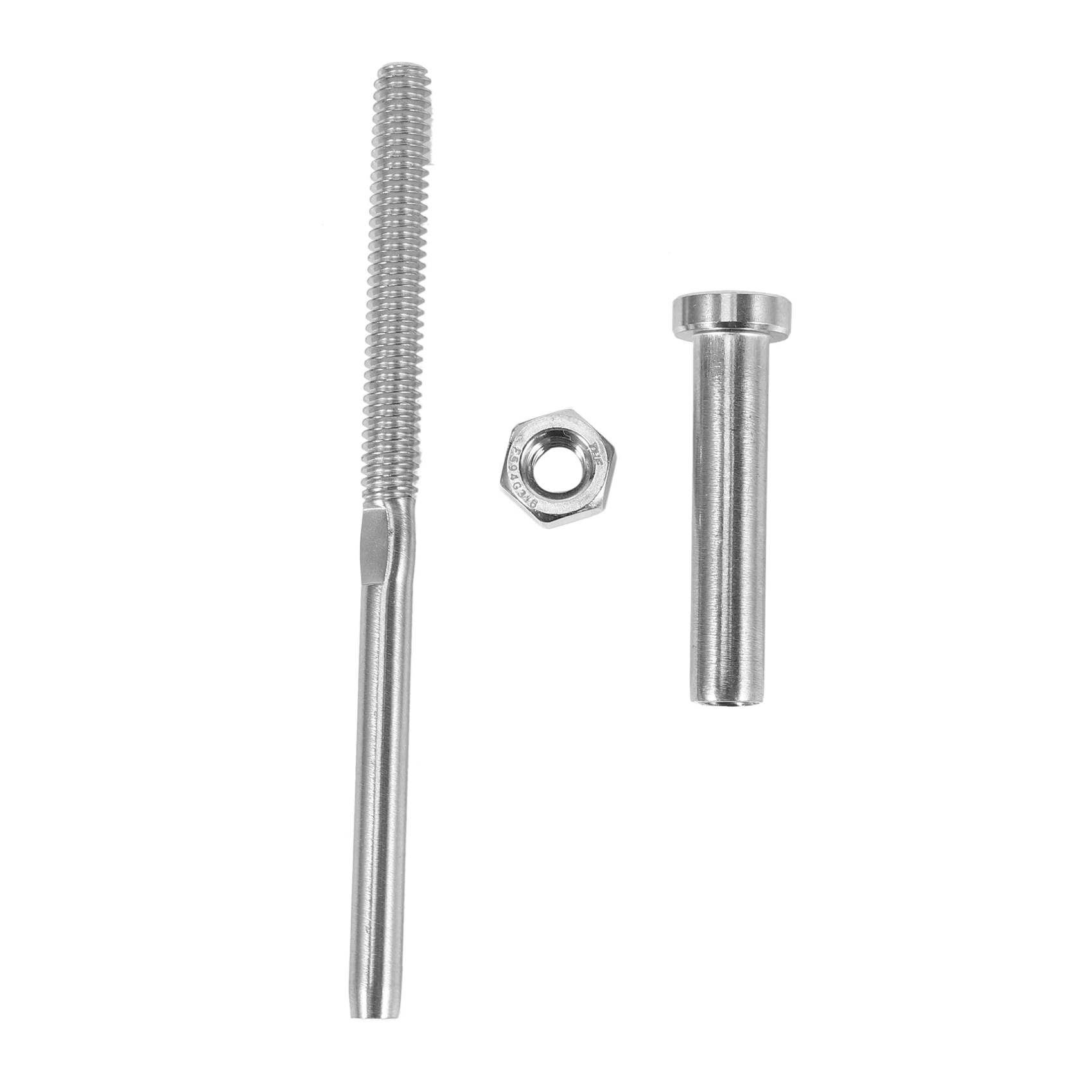 AWAH Stemball Swage e pacchetto combinato terminale di raccordo terminale con perno filettato a testa esagonale invisibile per 1/8 di pollice, 50 paia