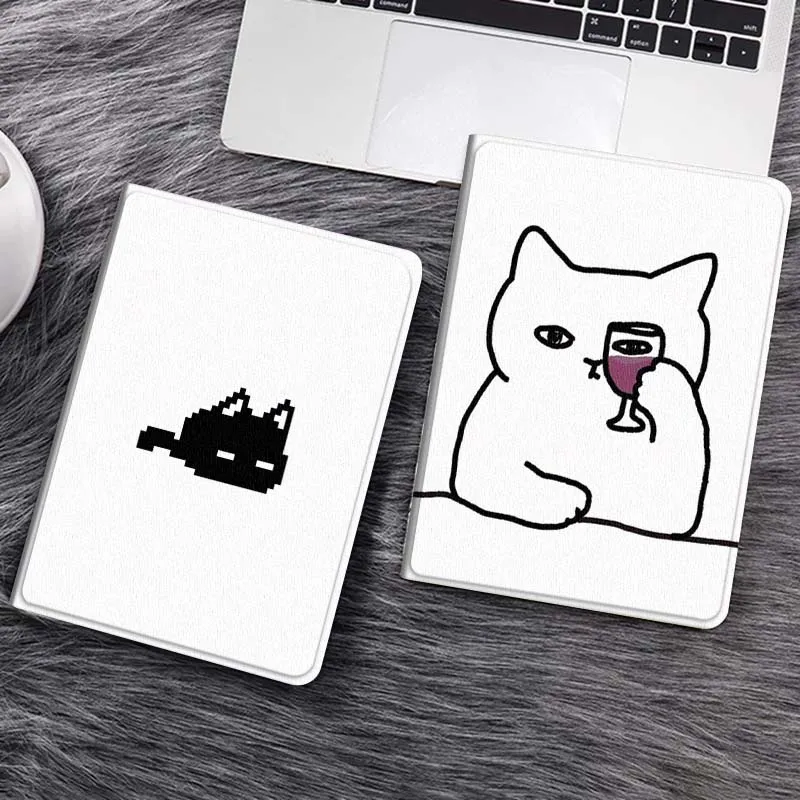 

Cartoon Cat Head Shape Gift Tablet Case For Samsung Tab Galaxy S6 S11 A A7 A8 A9 A11 10.1 10.4 10.5 Plus Lite
