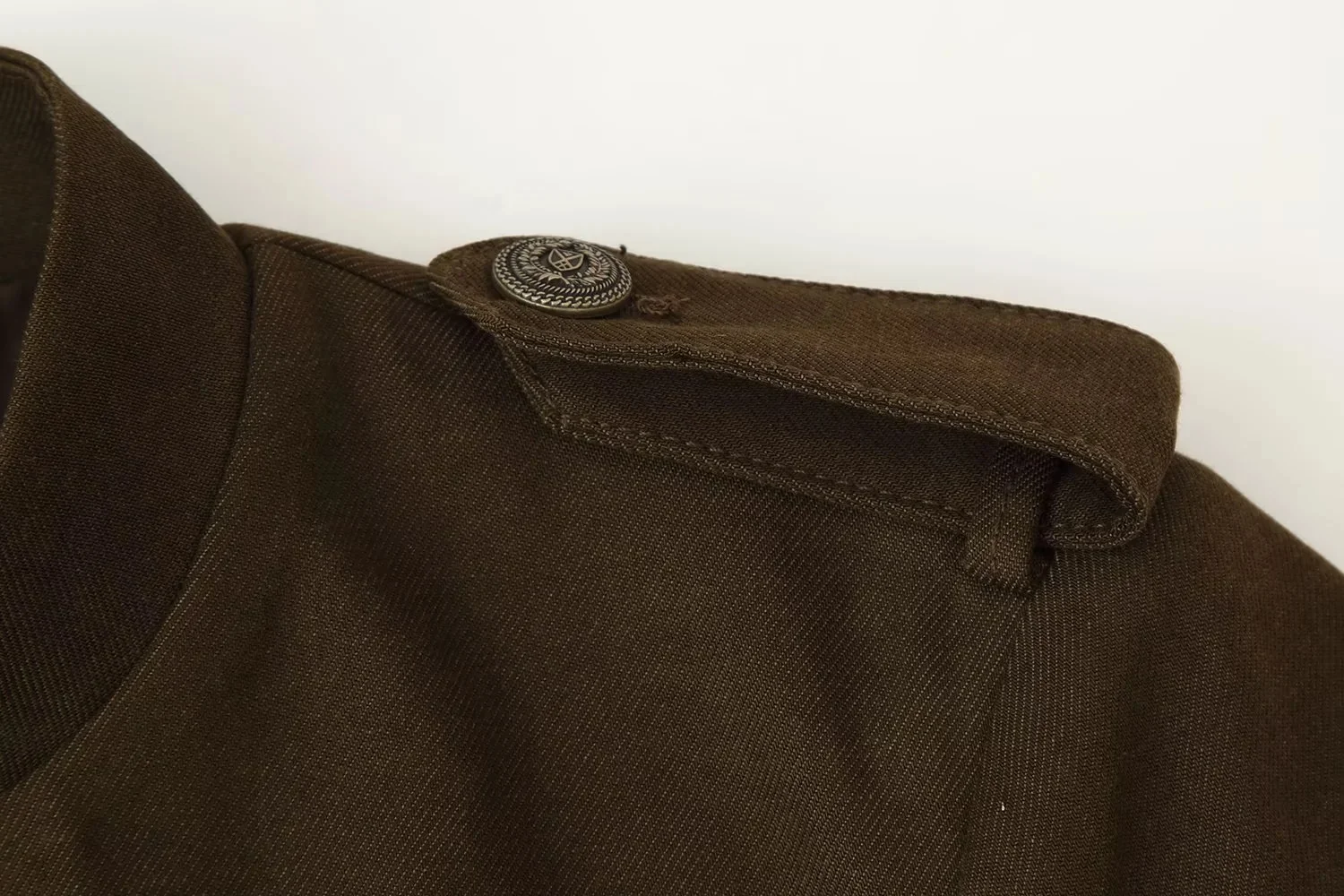 KONDALA Lässiger Vintage-Chic Damen-Blazer-Anzug mit O-Ausschnitt, einreihiger Blazer, lange, lockere Hose, Mode 2026 Herbst-Büroanzug – Detail 7