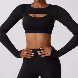 Women Long Sleeves Elastic Sun UV Protection Hand Cover Solid Color Open Front Cropped Cardigan Top Running Sports Arm Sleeve