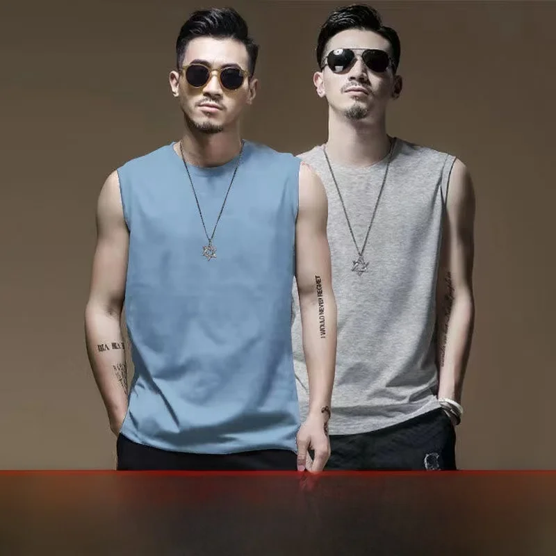 

Новинка 2025, круглый мужской жилет Ne, большой размер, модный летний дышащий спортивный жилет из ледяного шелка, плотный плечевой коврик Fitn