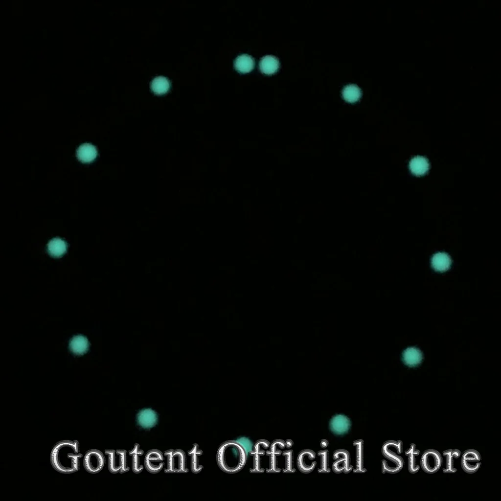 Goutent 28.5mm Black Blue White Perspective Dial See-through Fit NH70 NH72 Automatic Movement Spare Parts Accessories