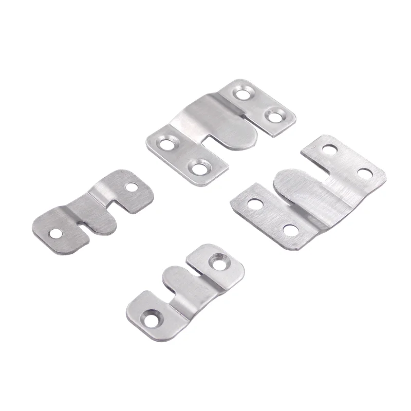 4pcs  Stainless Steel Art Gallery Painting Interlocking Hook Picture frame hook wall hanger Photo Frame Clip Furniture Hardware