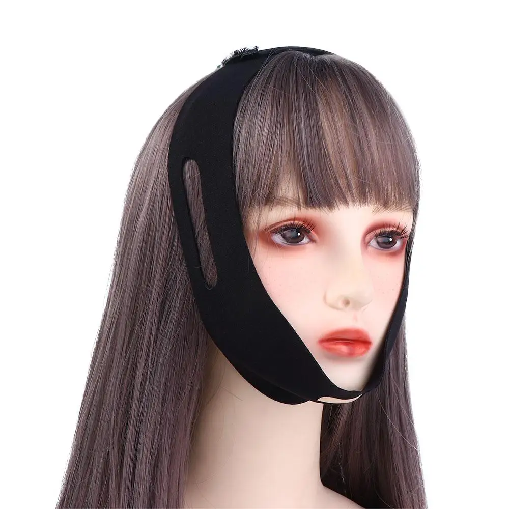 Elastic Sleeping V Face Belt Anti Mouth breathing Facial Shaping Face Slimming Bandage Anti Snoring Strap Cheek Lift Up