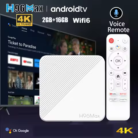 2025 New H96 MAX H313 Smart Android TV Box OTA 4K 100M/LAN Wifi6 BT5.0 Google Voice Remote 8GB 16GB Media Player Set Top Box