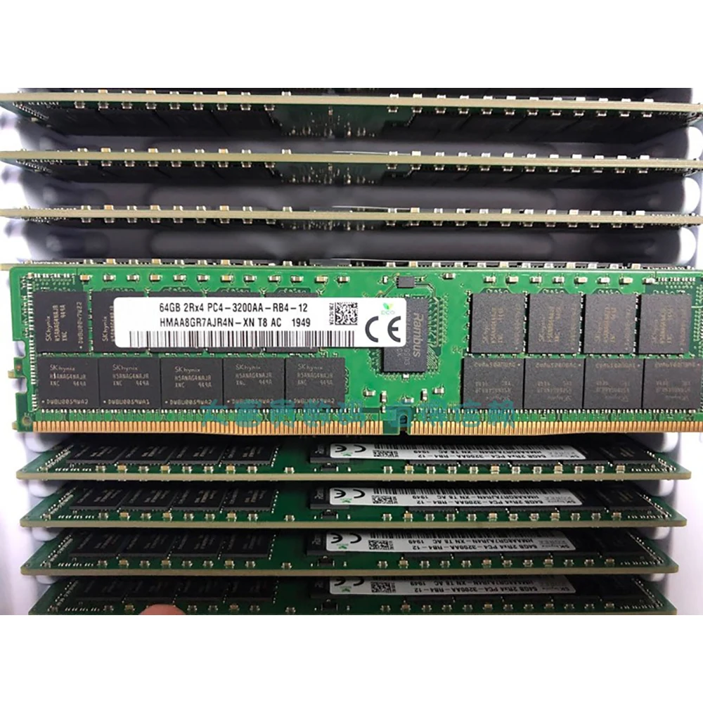 1 PCS  64G 2RX4 PC4-3200AA REG ECC For SKhynix Server RAM HMAA8GR7AJR4N-XN