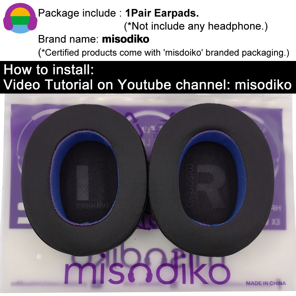 misodiko Upgraded Earpads Replacement for JBL Live 650/ 660/ 770, E65 BTNC, Duet NC Headphones