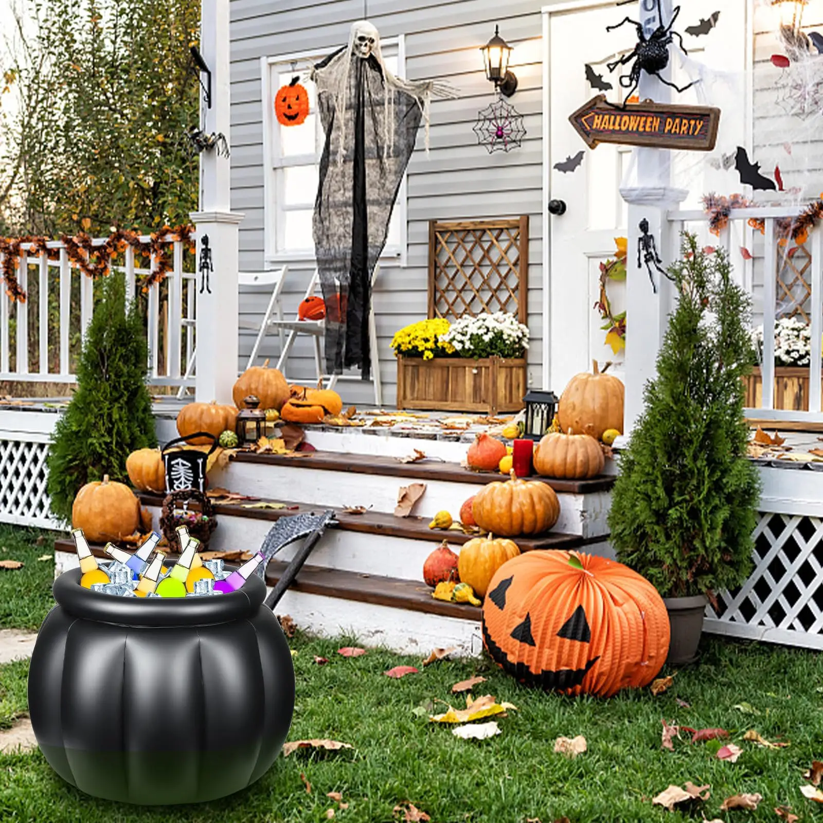 

Хэллоуин надувной котел ведьмы Хэллоуин украшения вечерние напитки надувное ведро для льда