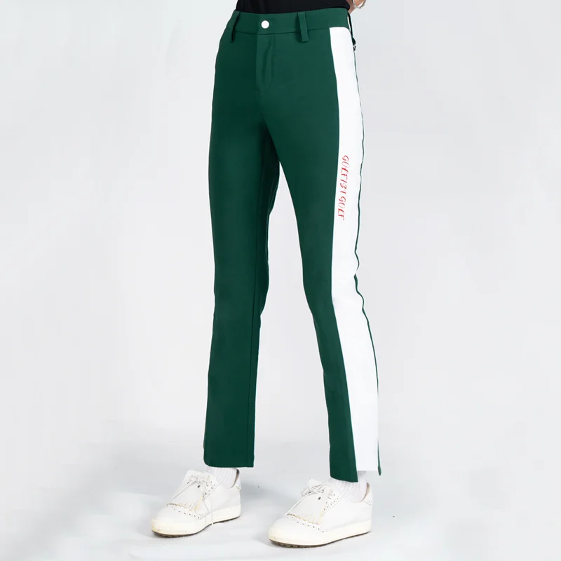 Golfist Golf Summer Autumn Women's Long Pants Elastic Breathable Causal Sports Trousers Slim Fit Side Color Block Pants