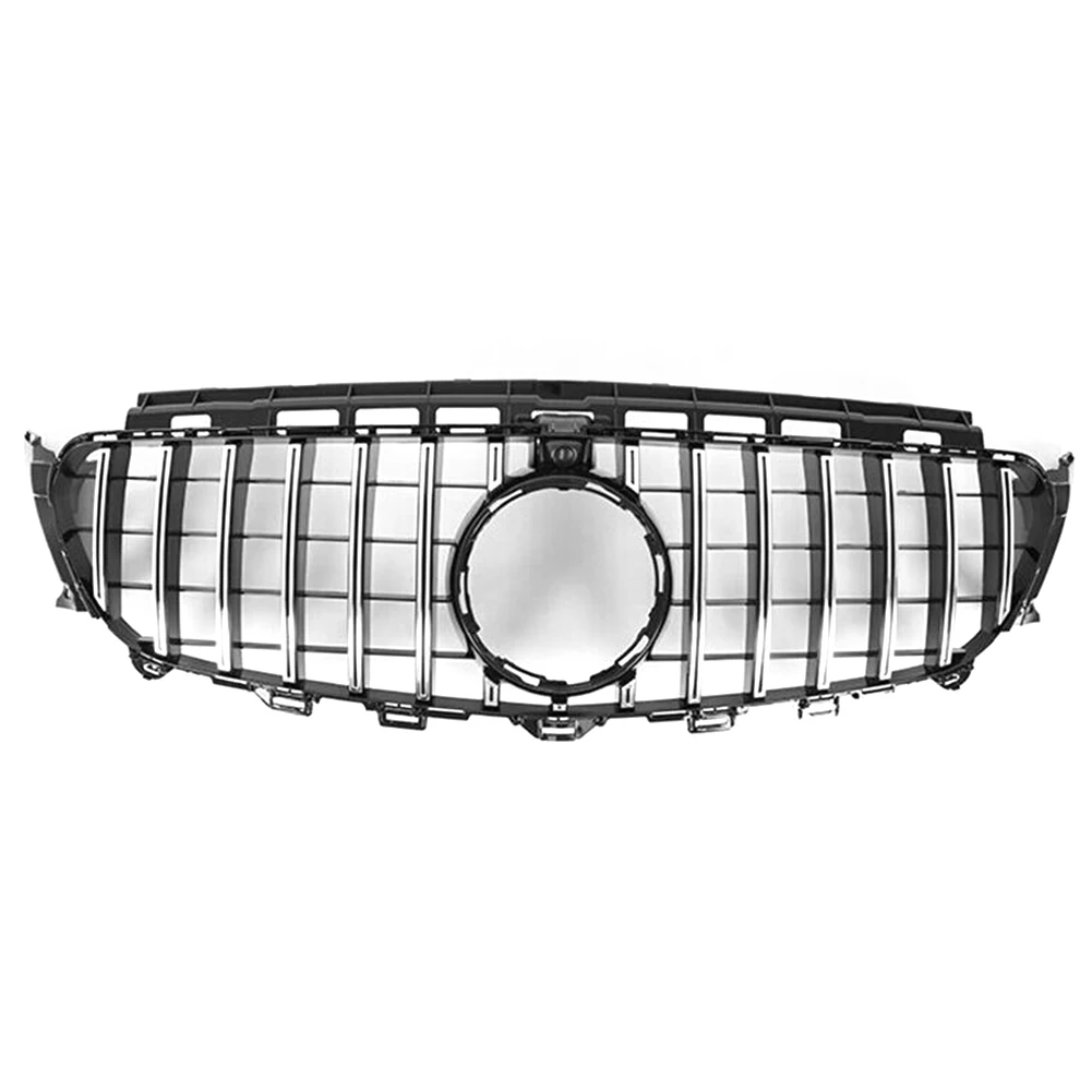 Car Front Grille GTR Style Upper Mesh Grill w/ Camera For Mercedes-Benz E-Class W213 E250 E300 2016 2017 2018 2019 GT R Style