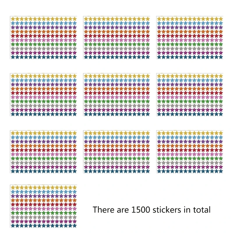 1500 pçs criança recompensa adesivos motivacionais para criança professor sala aula comportamento recompensa adesivo estrela