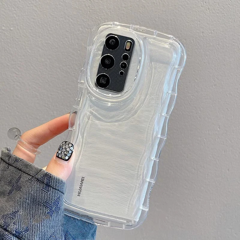 غلاف ناعم من البولي يوريثان الحراري لهاتف هواوي P60 P50 P40 P30 Mate 40 30 20 Pro Nova 8 7 SE Honor Magic 4 5 Lite غطاء وسادة هوائية رقيق من السيليكون