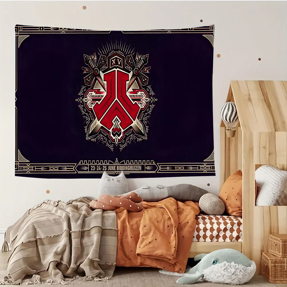 Modern Fashion Defqon1 Tapestry Wall Hanging Tapestry Art Deco Blanket Curtain Hanging At Home Bedroom Living Room Decor