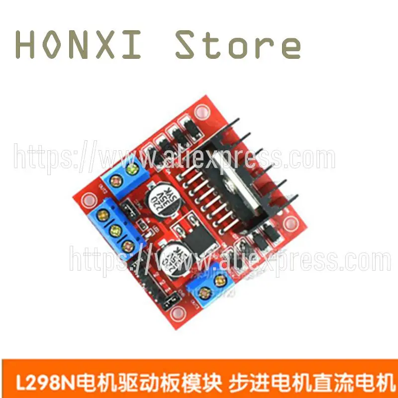 1 buah Dc motor stepper L298N modul papan driver motor Aksesori Mobil robot pintar