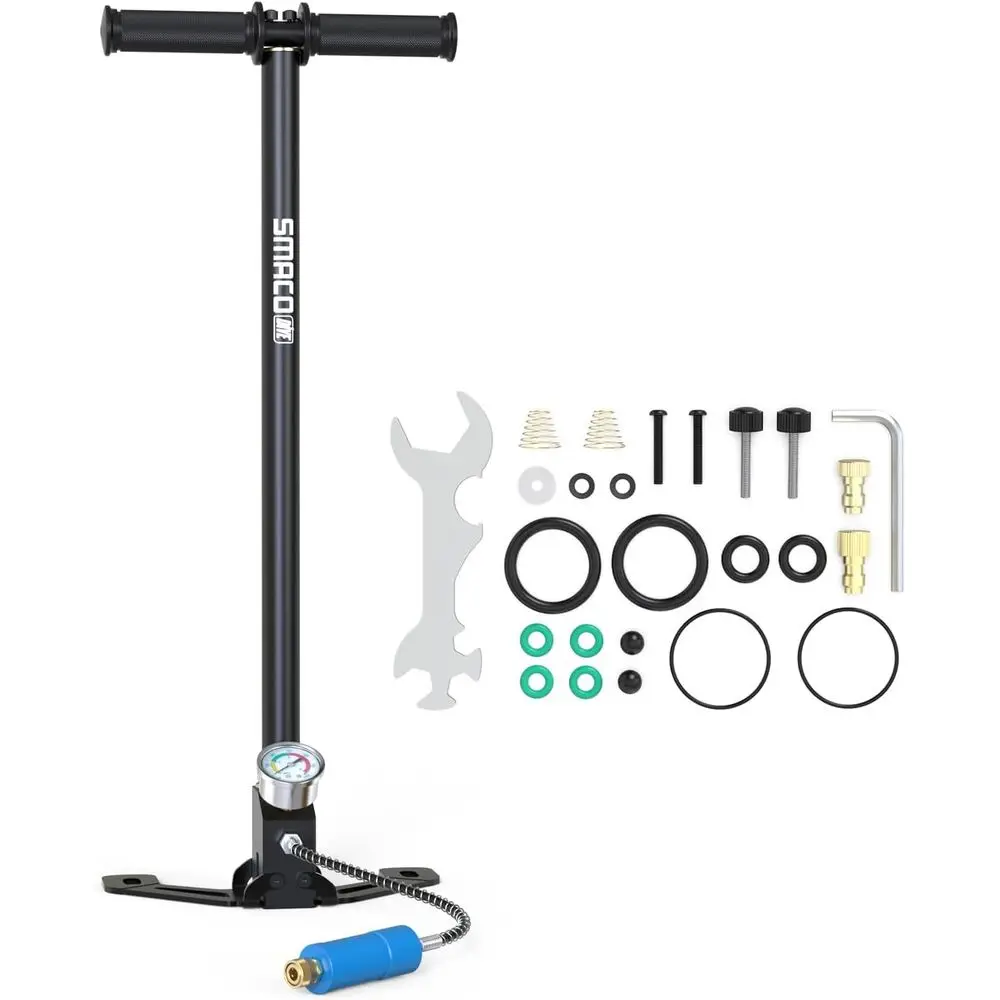

High Prure Hand Pump 4500Psi/30MPa Air Gun Rile illing Stirrup Pump High Prure Air Pump with Prure Gauge Oil and Water Separator