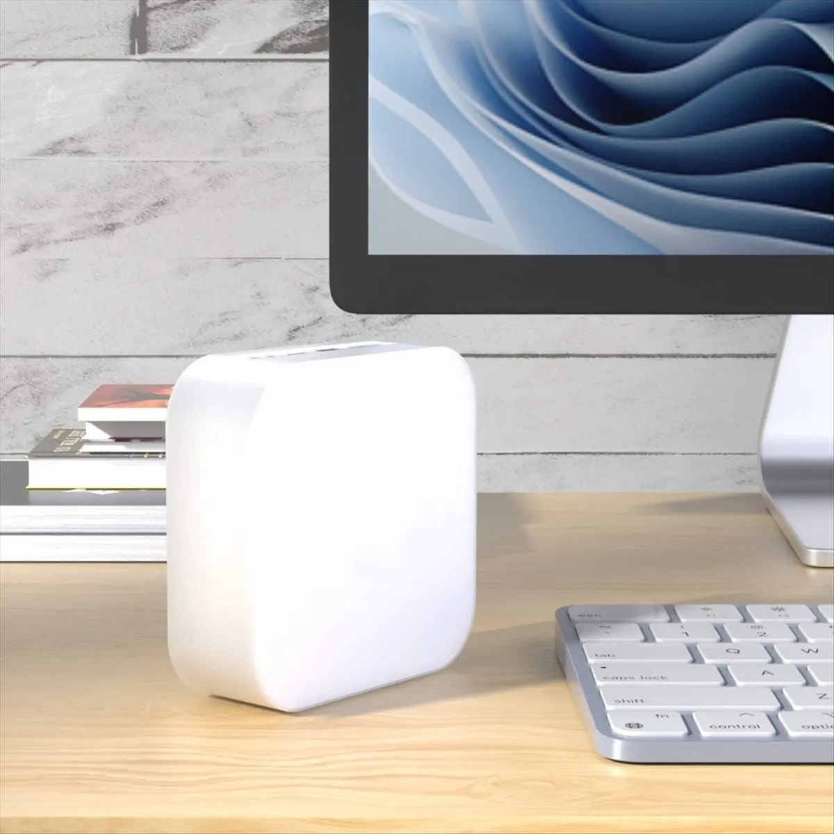 Top Mini Case for Mac Mini M4 Wear-Resistant Water-Resistant Silicone Cover Easy Installation Durable Protection Gray