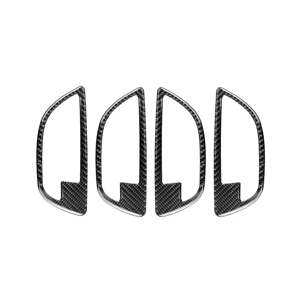 

4pcs Carbon Fiber Door Handle Door Bowl Decor Cover Trim Fit For BMW 5 Series F10 2011 2012 2013 2014 2015 2016 2017