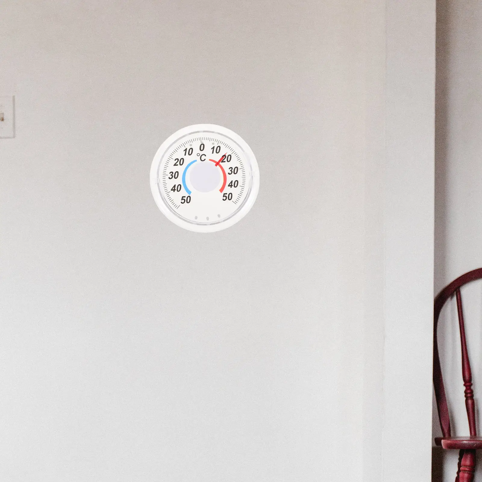 3Pcs Wall Mounted Indoor Thermometer Wooden Board Base Easy Read Scale Fahrenheit Celsius for Home Shop School Office