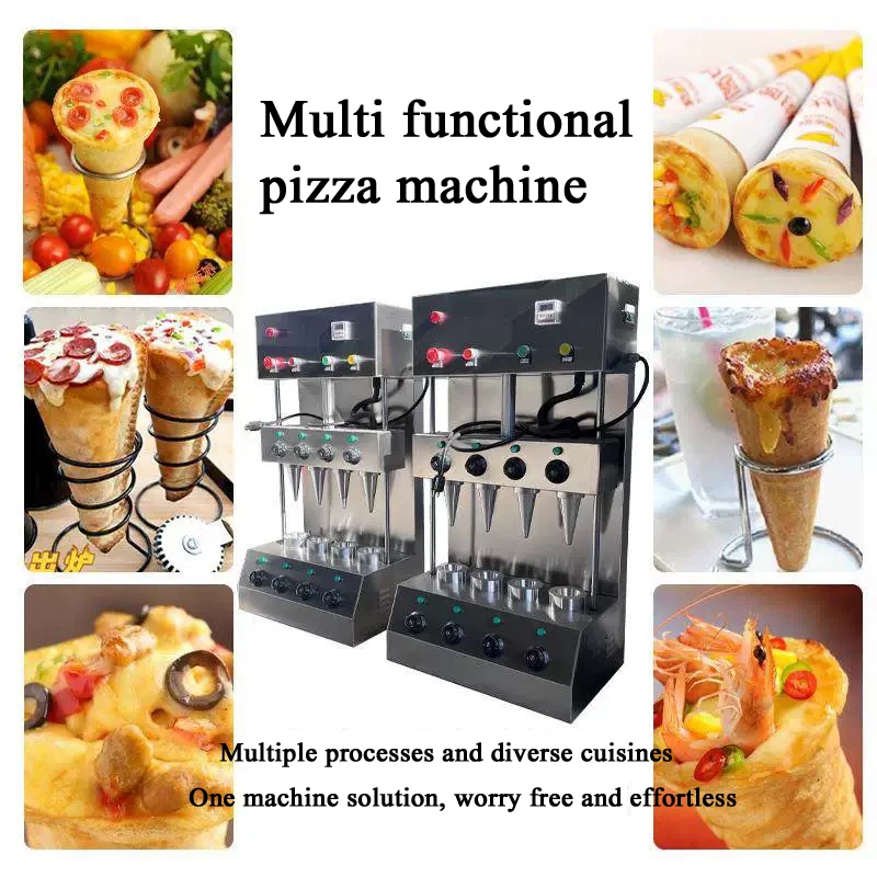 Línea de máquina para hacer conos de Pizza promocional de la mejor calidad/cone de Pizza con envío gratis, máquina para horno, vitrina