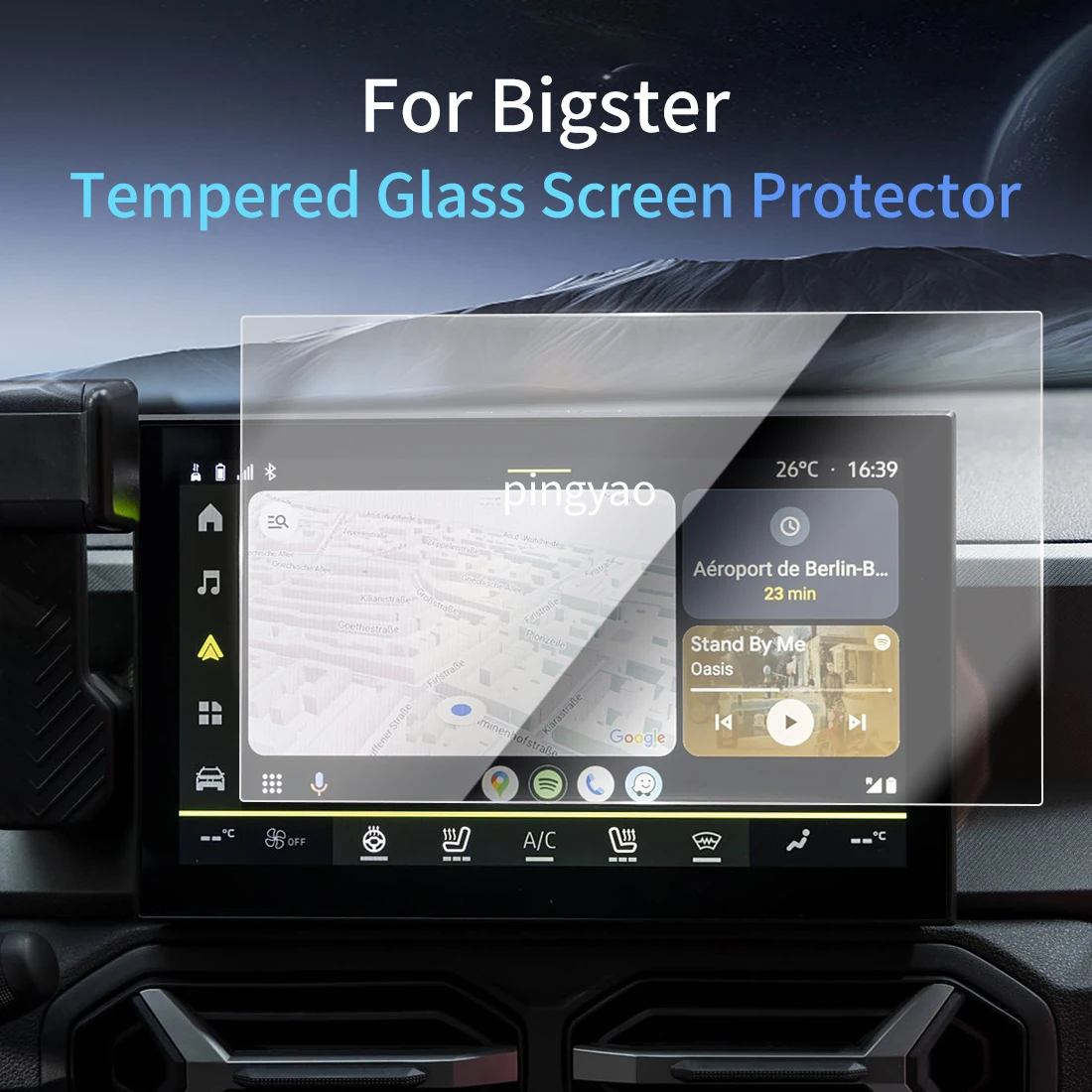 

Car Sticker Screen Protector Navigation Display Tempered Glass Protective Film Car Vehicle For25 dacia Bigster