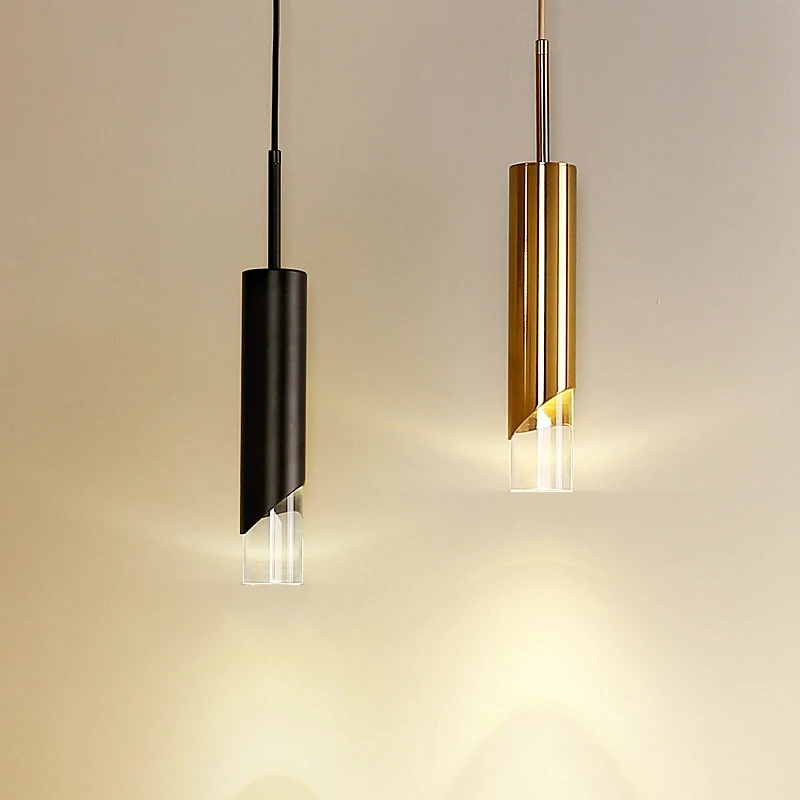 

LED Pendant Light Long tube lamp Black LED chandelier home decoration restaurant kitchen Hanging Lamp Ceiling lamp