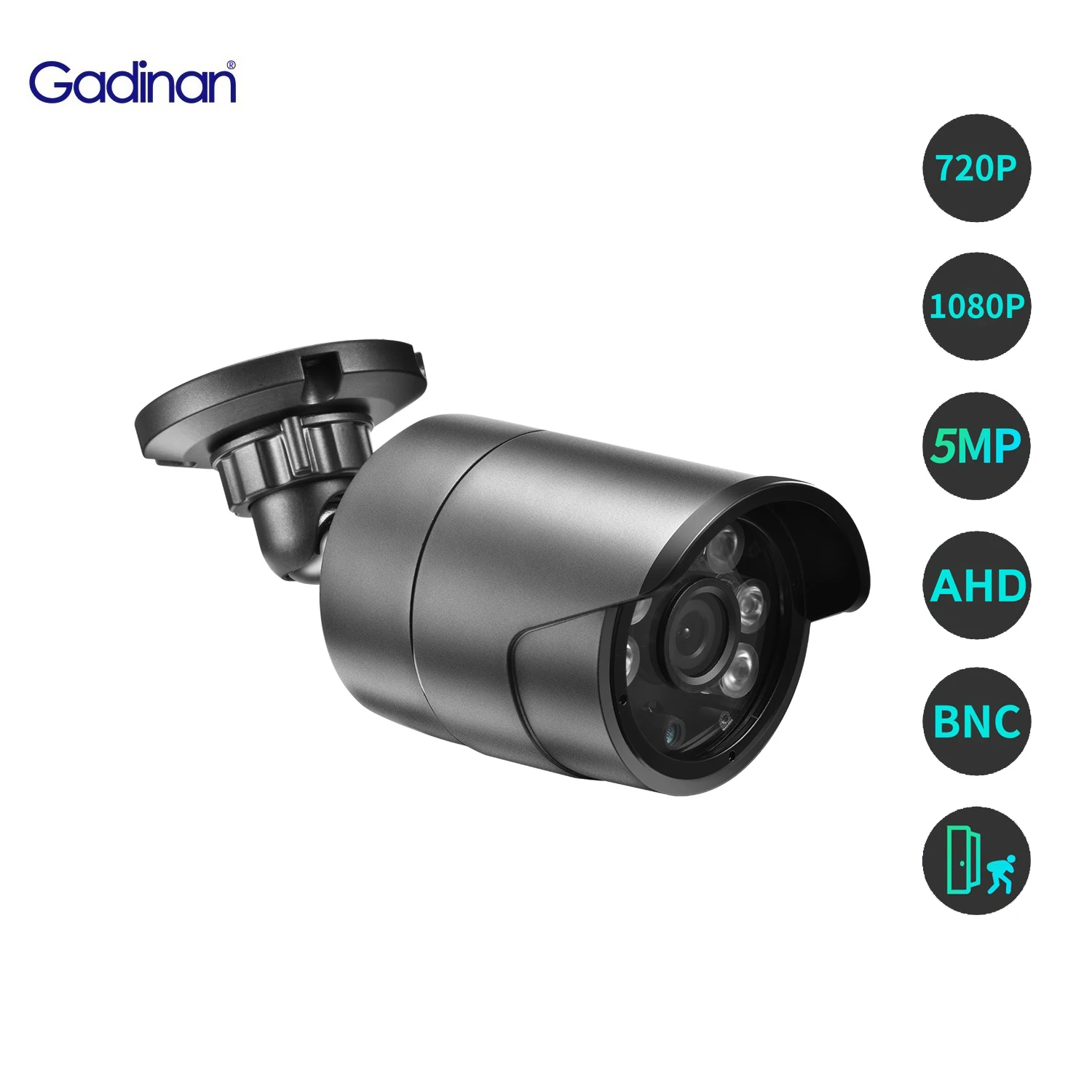 Gadinan 5MP 1080P AHD CCTV Camera High Resolution Video Surveillance Metal Outdoor Street Optioanl BNC Bullet Home Security Came