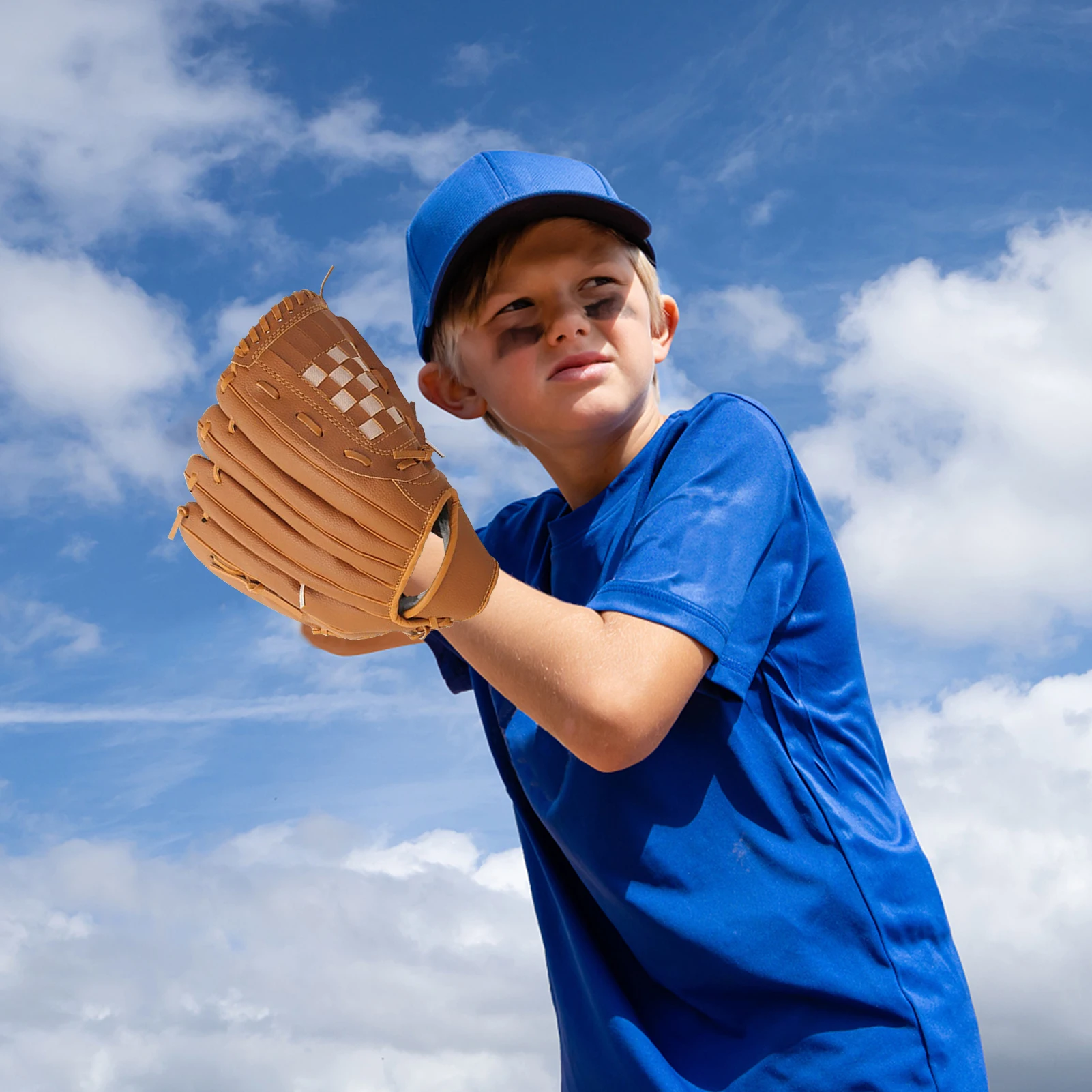 Sarung tangan Baseball olahraga luar ruangan, sarung tangan kulit PU, sarung tangan Batting, peralatan latihan Softball, sarung tangan kompetisi, sarung tangan untuk anak-anak