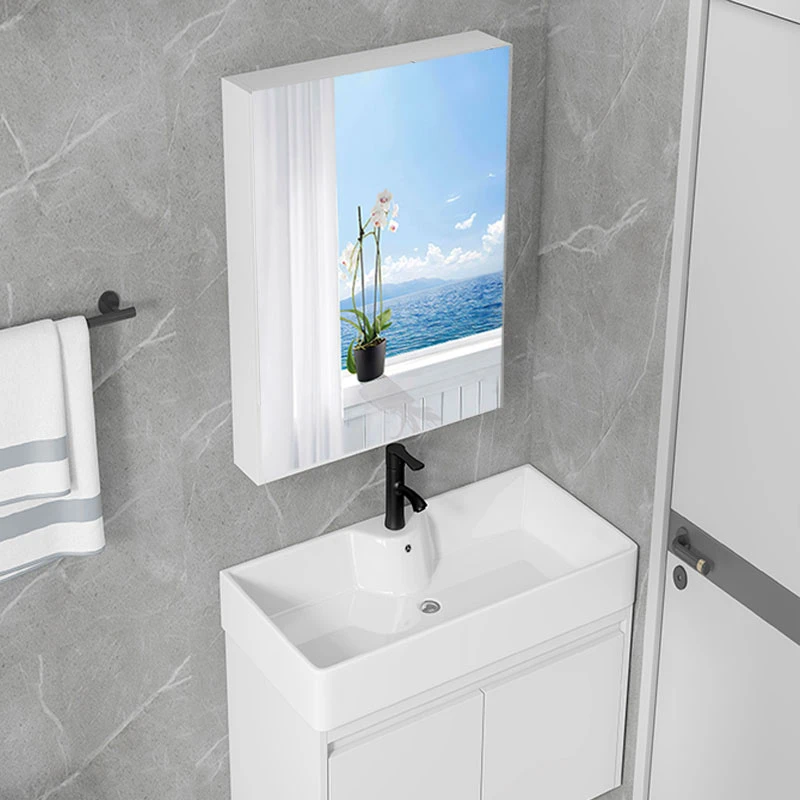 Customized concealed mirror cabinet, aluminum alloy feng shui bathroom, small unit size  wall mounted ceiling cabinet