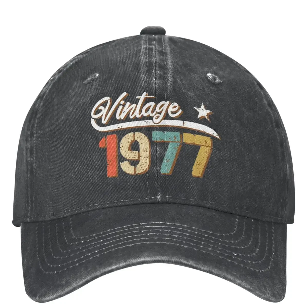 Classic Born In 1977 Baseball Caps Unisex Style Distressed Washed Snapback Cap Vintage 1977 People Outdoor Running Golf Caps Hat