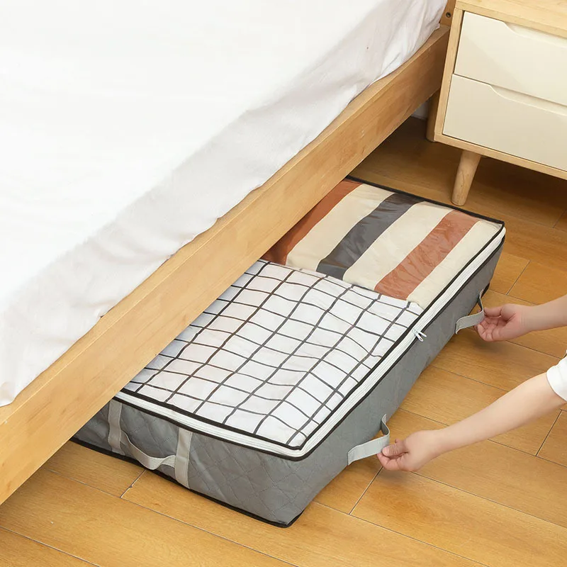 Under-bed Storage Bag Drawer Type Blanket Storage Box Cloth Art Clothes Under Bed Quilt Organizer Dustproof  storage organizer