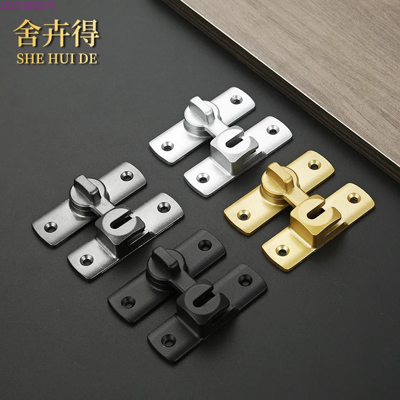 

No punching latch door bolt buckle sliding door lock buckle surface installation