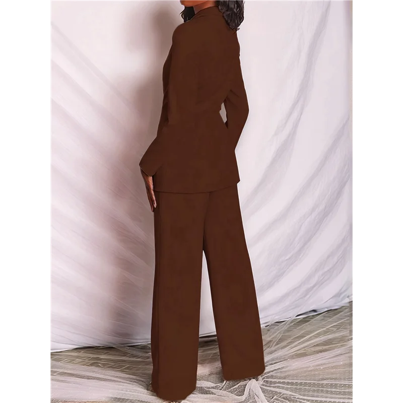 ABP-Pants الدعاوى للنساء متأنق 2 قطعة الأعمال عارضة التلبيب كم طويل مفتوح الجبهة السترة السراويل دعوى مجموعة