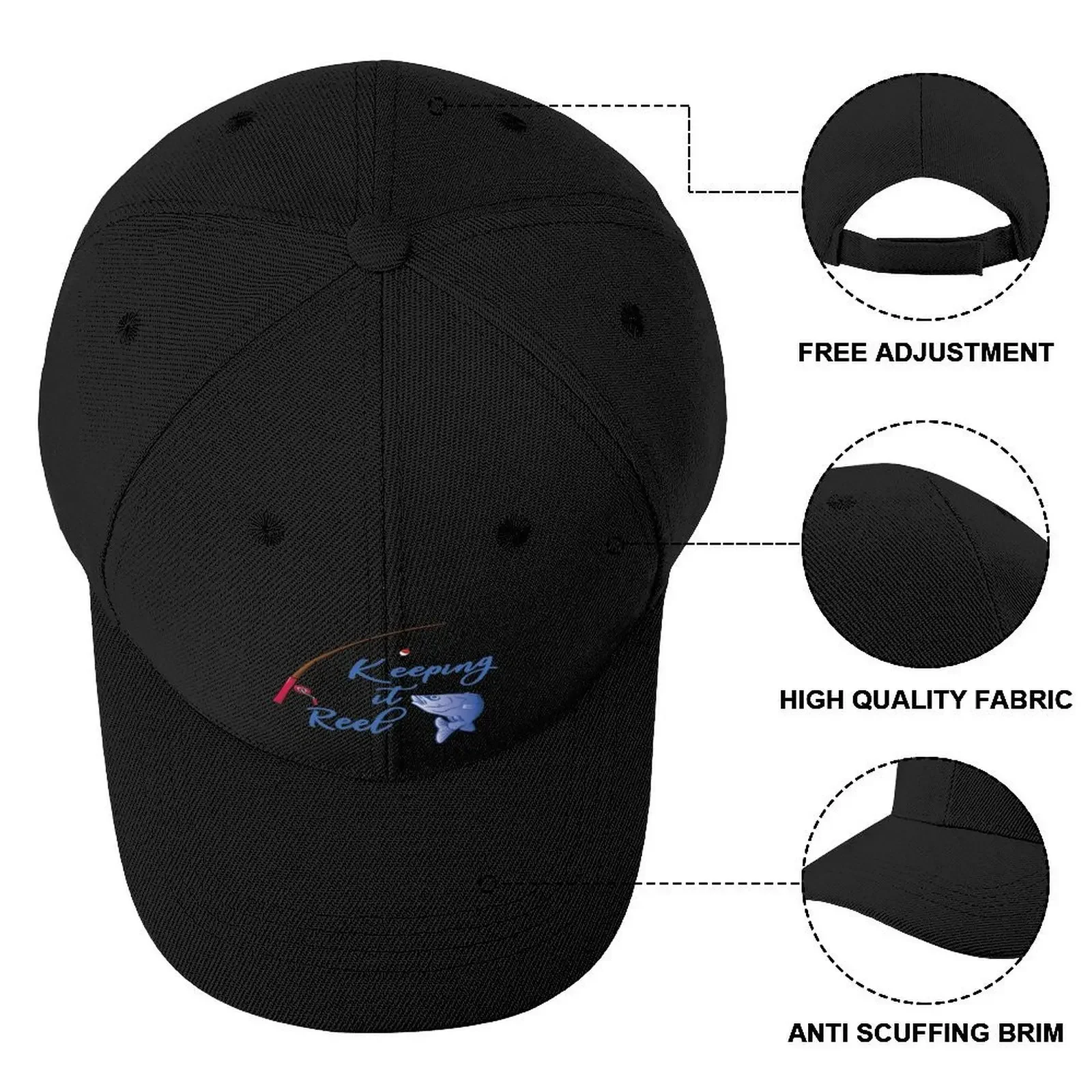 Keeping it Reel Fishing Baseball Cap hiking hat Luxury Cap Fashion Beach Men's Caps Women's