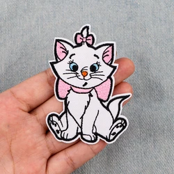 Beautiful Kitty Embroidered Patches For Clothing DIY Badge Adhesive Patches Cartoon Cat Patches On Clothes Stickers Appliques