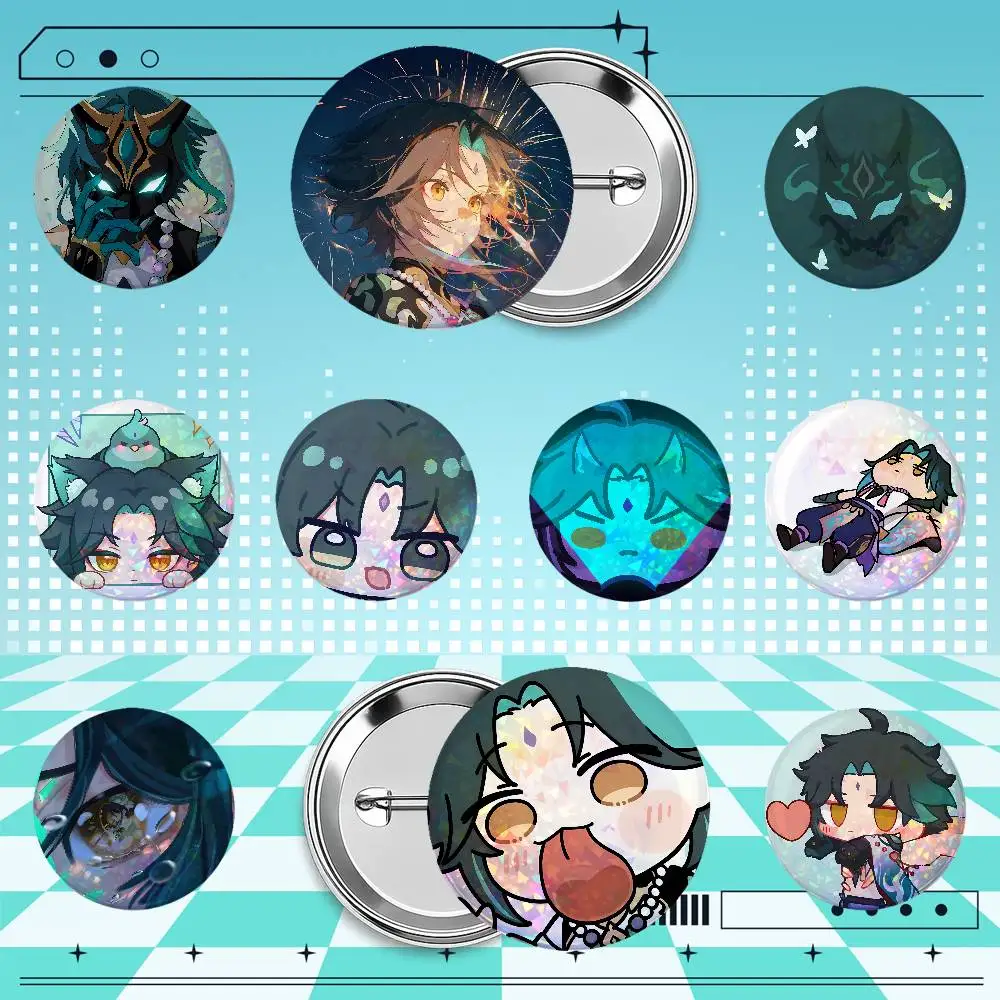 Genshin Impact xiao HD Print Round Badge Brooches 25/32/44/58/75mm Custom Pins for Itabag Clothes Backpacks
