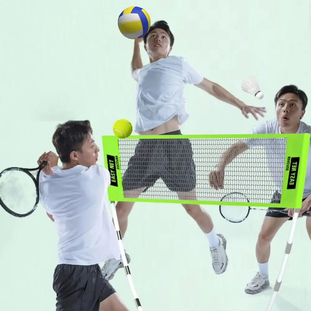 Height Adjustable Badminton Net Easy Setup Fold Volleyball Tennis Training Net with Carry Bag Professional