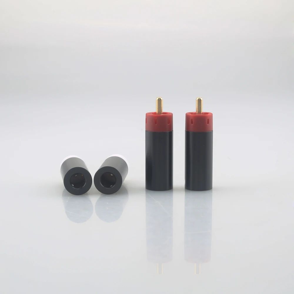 4 pezzi di alta qualità Hifi audio placcato oro Star line connettore RCA jack spina cavo Audio da 8mm