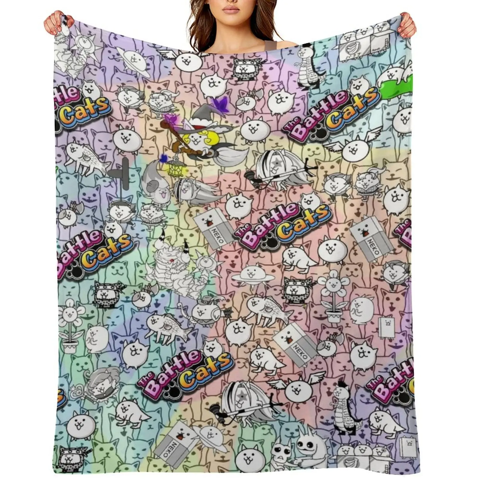 

Battle Cats Throw Blanket blankets and throws Decorative Sofa Luxury Warm Blankets