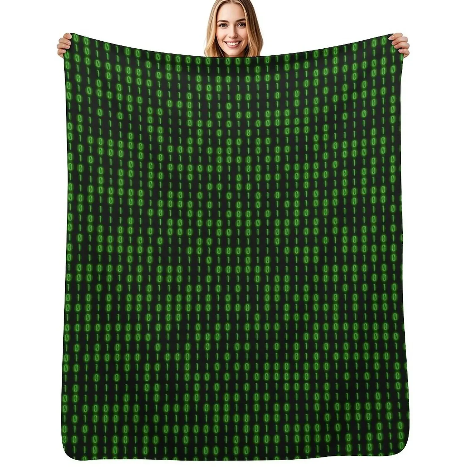 

Binary Code Inside Throw Blanket Warm Decorative Sofa manga Blanket
