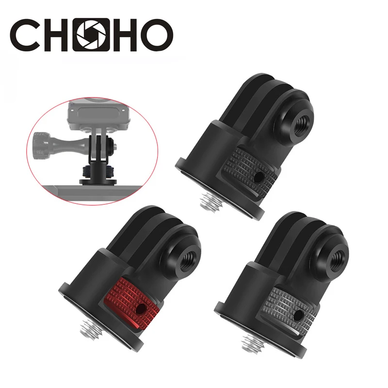 Dla akcesoria Gopro metalowy Adapter 1/4 "statyw aluminiowy śruba obrotowa stopowa mocowanie dla Go Pro Hero11 10 9 DJI Osmo Action3