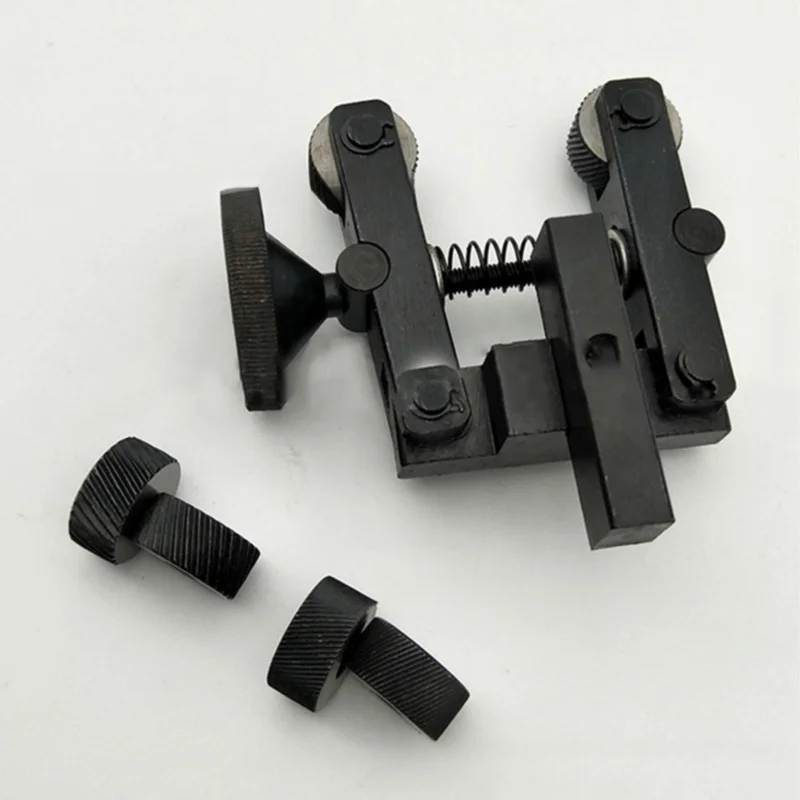 Adjustable Handle Belt Pulley Lathe Tool Device With Left And Right Helical Double-wheel Knurling Tool For Clamp-type Rack