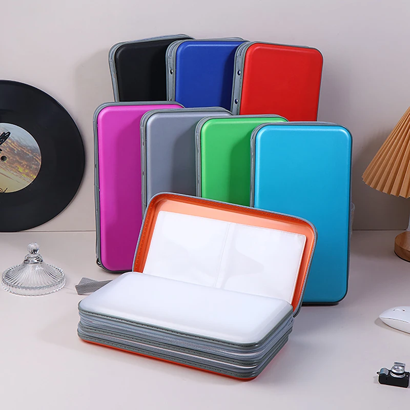 80sheets CD DVD Carry Case Cover Disc Storage Holder CD Sleeve Wallet Album Hard Box Plastic CD Pack Disc DVD Disc Pack