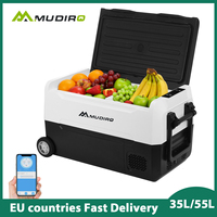 Mudiro 12 Volt Car Refrigerator 35L/55L with Bluetooth function Freezer Compressor Cooler for Camping Picnic Vehicle Truck
