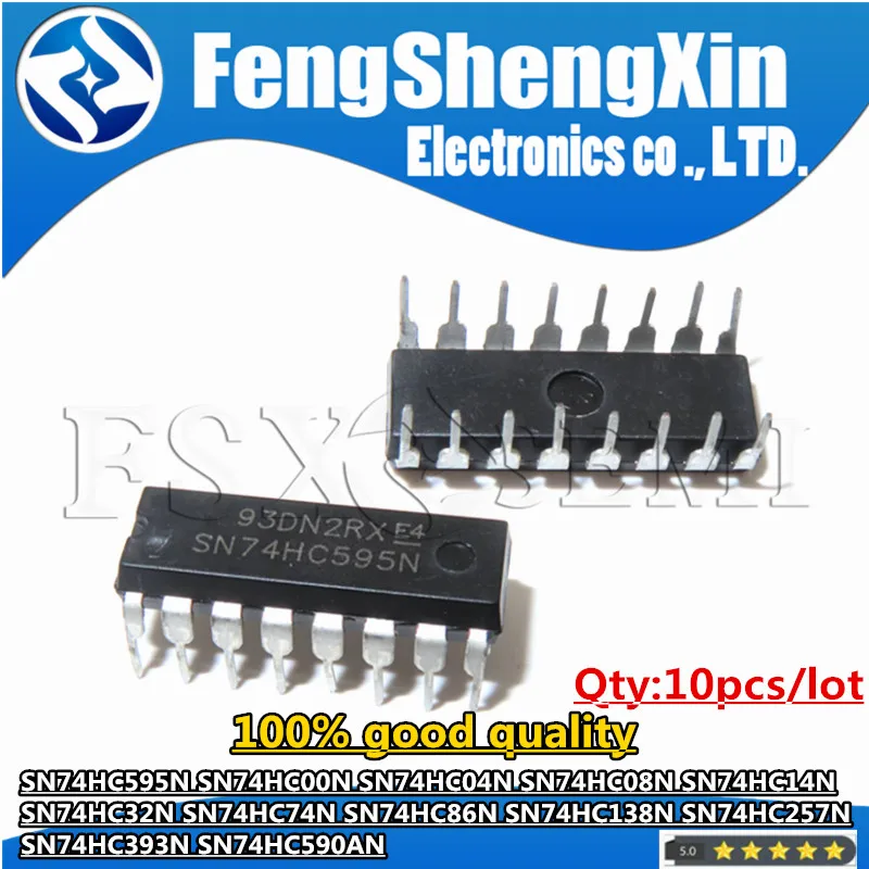 

10 шт./лот SN74HC595N 74HC595 74HC595N DIP-16 8BIT переключатели с 3 государственными выходными регистраторами IC