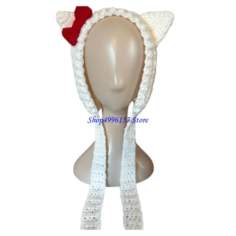 

Q0KE Взрослая шапка-ушанка с рогом для подростков, вязаная шапка с защитой ушей для катания на лыжах, езды на велосипеде, тепло