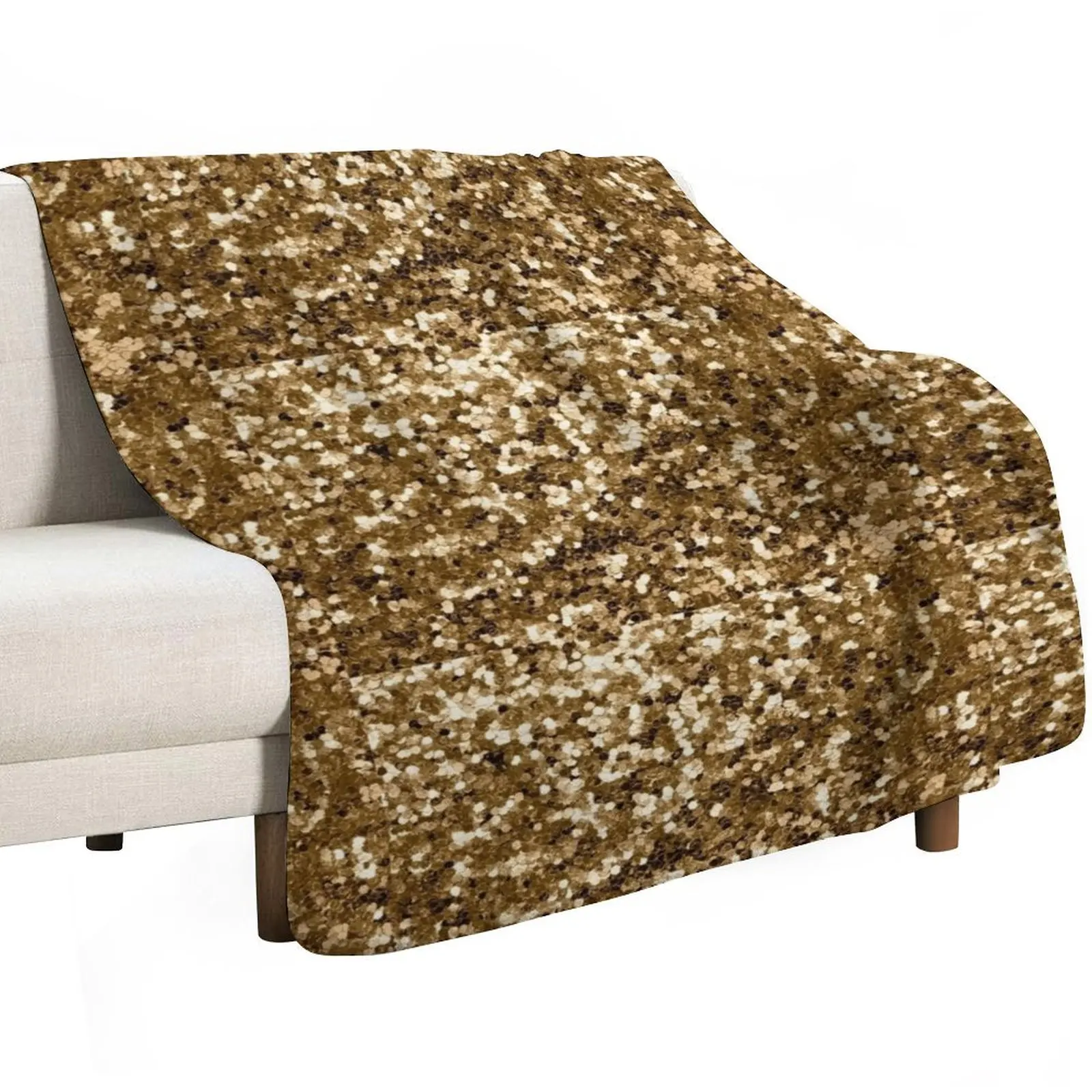 Glamorous Gold Throw Blanket Hair Personalized Gift Loose Beach Soft Plush Plaid Kid'S Blankets