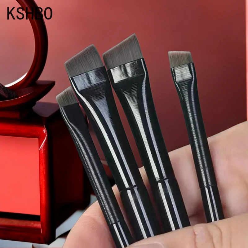 KSHBO New 2/4 Pieces/set Eyebrow Contour Brush Eyebrow Eyeliner Brush Portable Small Angle Eyebrow Brush Female Makeup Tool